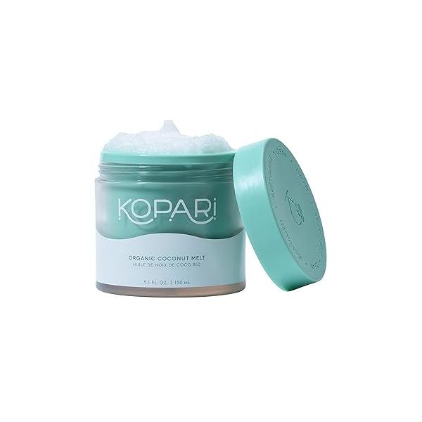 Kopari Organic Coconut Melt | Multi Purpose Skin Moisturizer, 100% Unrefined Oil Care For Body, Hair, Face Vegan, Cruelty Free, Paraben & Sulfate Free 5.1 Oz