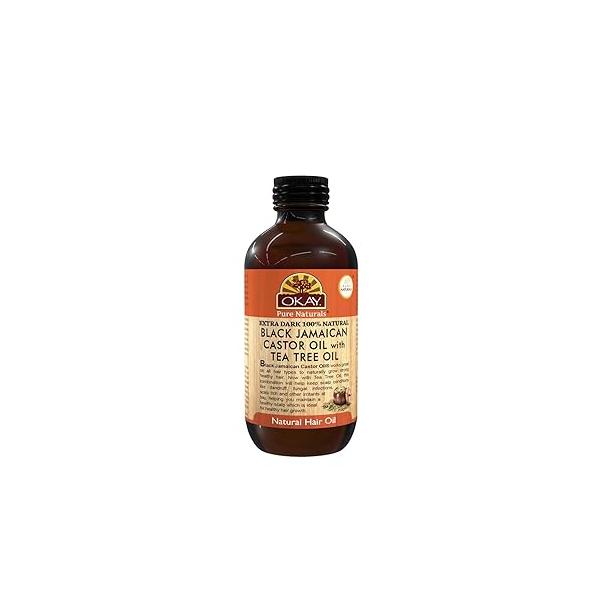 Okay Extra Dark Black Jamaican Castor Oil with Tea Tree 4oz / 118ml