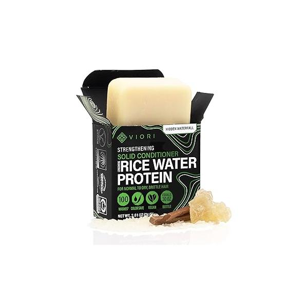 Viori Hidden Waterfall Conditioner Bar Made with Rice Water - Handcrafted All Natural Organic