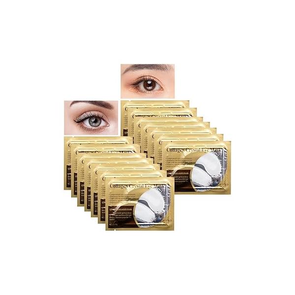 Jakuva Under Eye Patches 30PCS Pairs Collagen Masks for Dark Circles and Puffy Eyes, Reduce Wrinkles, Gel Mask Skincare Moisturizing, Bags Treatment, White