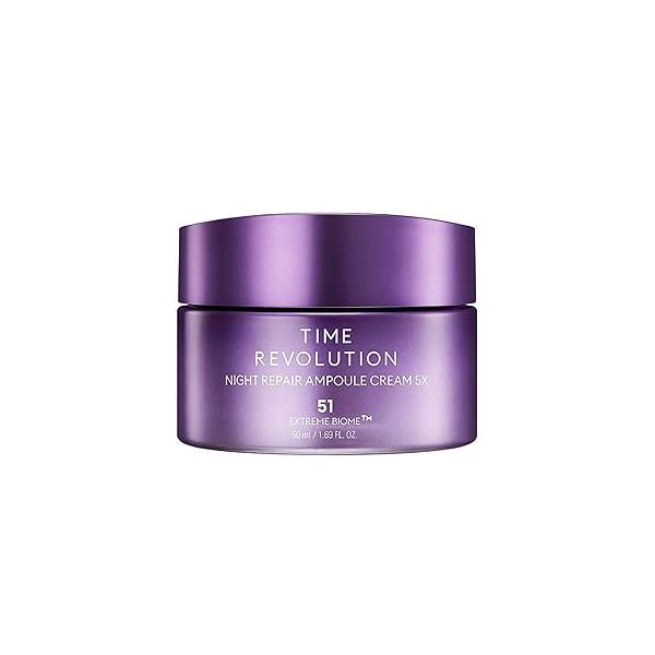 MISSHA Time Revolution Night Repair Face Serum Ampoule (5th Gen) - Overnight Probiotic Skincare for Intensive and Radiance, 1.69 Fl Oz