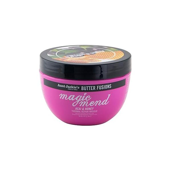 Aunt Jackie's Butter Fusions Magic Mend - Acai & Honey Thermal Repair Hair Conditioning Masque, 8 oz