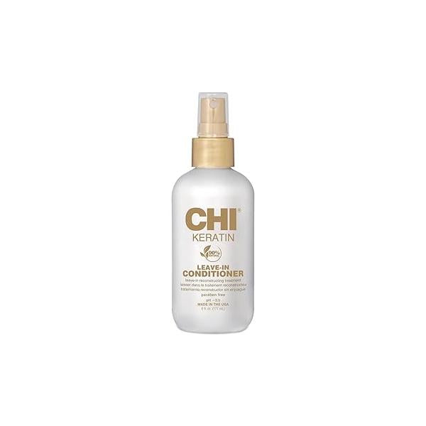 CHI Keratin Leave-in Conditioner, Hydrating Conditioner For Restoring Softness & Preventing Breakage, Great Daily Use, Sulfate-free, 6 Oz