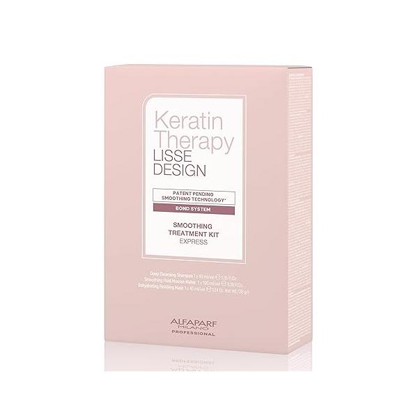 Alfaparf Milano Home Keratin Hair Treatment - Lisse Design Express Brazilian Straightening and Smoothing Formaldehyde Free Sulfate