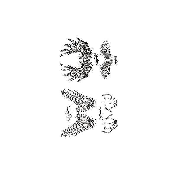 MapofBeauty 2 pcs Black Moon Flower Prints Temporary Waterproof Tattoo Sticker