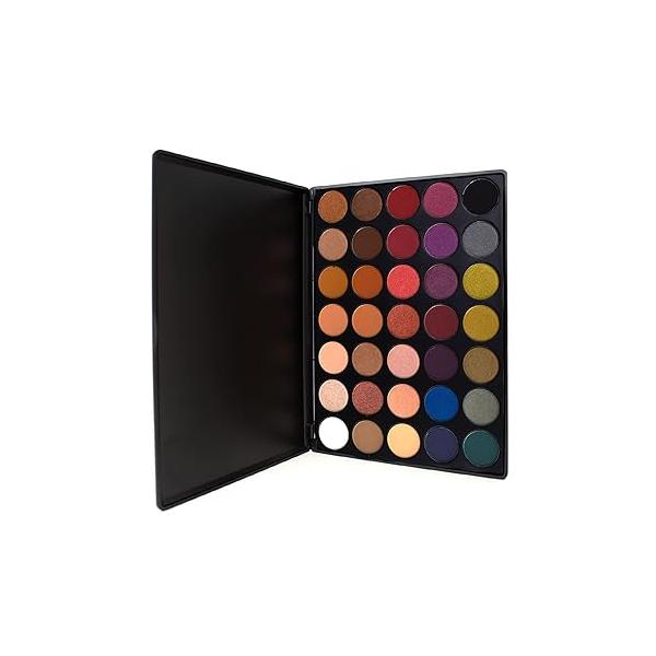 Palladio Ultimate Pro Eyeshadow Makeup Palette, 16 High-Pigmented Powder Colors, Matte, Shimmer, Satin Finishes, Natural Nudes