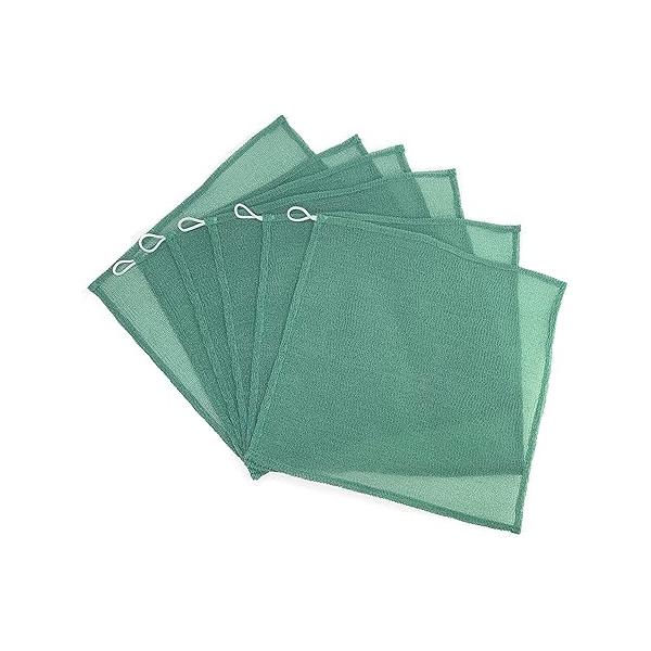 6 pcs/Set 12"×12" Home Spa Exfoliating Nylon Bath Cloth/Towel - Magic Shower Washcloth for Body Scrubber Remove Dead Skin Great Care in The