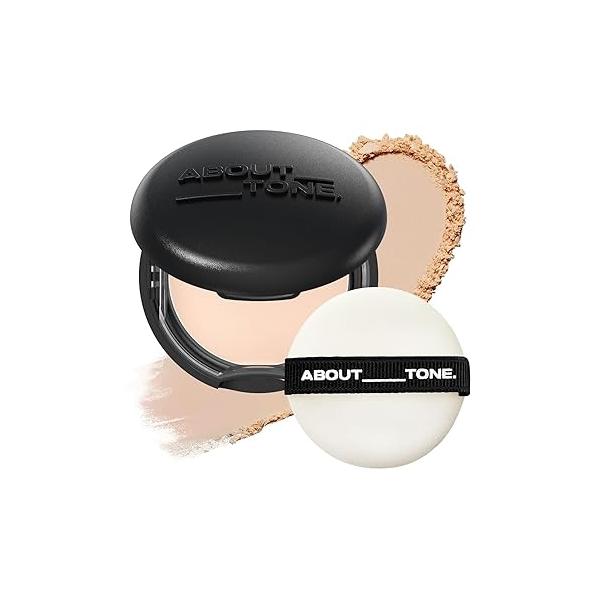Blur Powder Pact 0.32oz - Pressed Compact with Mirror and Puff Makeup Setting Finishing Blurring Natural Translucent Lightweight Face Sebum Oil Control Vegan Formula (02 LIGHT)
