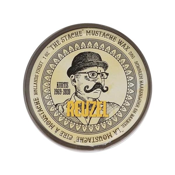 Reuzel Mustache Wax, Strong All Day Hold, Oil-Based Styling Low Shine, For Hair Types, 1 oz