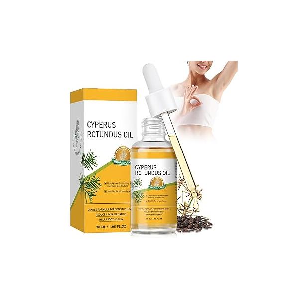 Cyperus Rotundus Oil for Hair Removal, 100% Natual Cyprus oils Cypress Essential Reducing Body Growth Moisturizes Skin