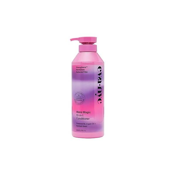 Eva NYC Mane Magic 10-in-1 Hair Conditioner, Sulfate-Free for Soft, Smooth, Strengthened Locks - All Types, GMO-Free, 1L