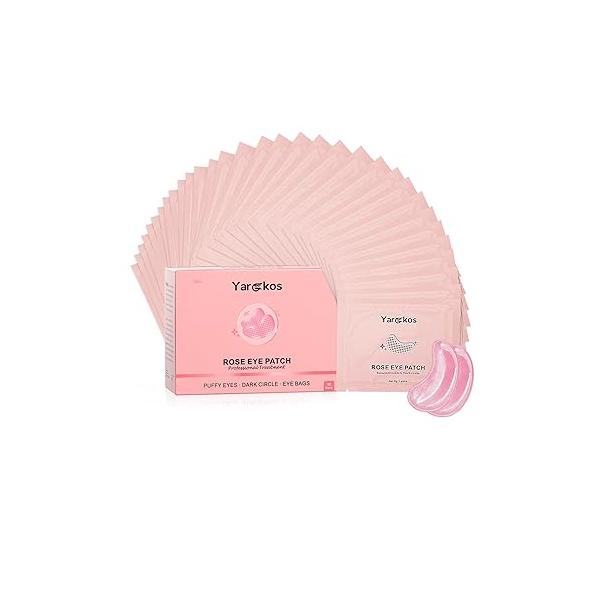 32 Pairs Under Eye Patches, Hydrating Masks for Dark Circles Puffiness Puffy Eyes, Anti Wrinkle Collagen Undereye Pads, Sets Travel Skincare Face Gel (24K Golden+Blue+Pink+Green)