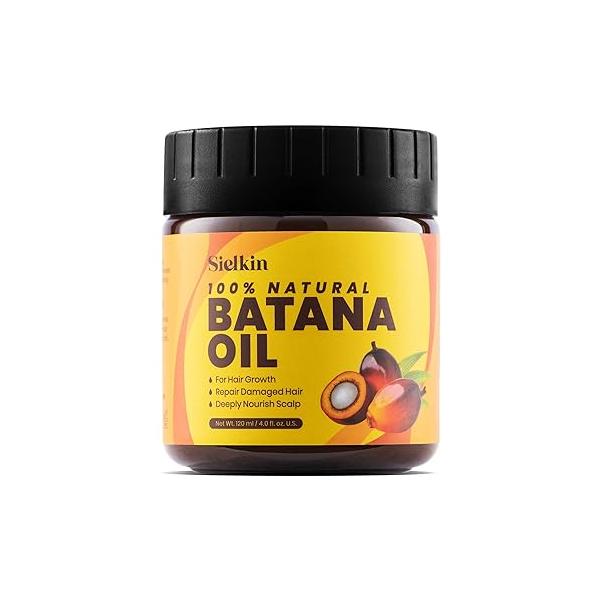 Batana Oil for Hair Growth, Unrefined Pure Growth from Honduras, 100% Authentic and Organic Approved by Dr. Sebi, Daily Use Scalp Care, All Type, 4 Fl Oz