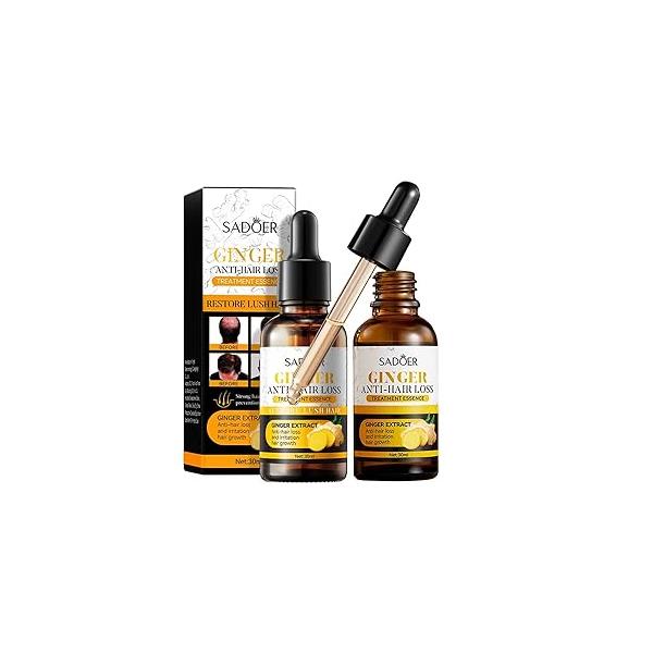 2 PCS Ginger Hair Treatment Oil, Repair and Growth Serum for Dry, Damaged & Coarse Hair, Essential Oil All Types, 1 Fl. Oz Each