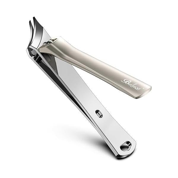 BALUCA Slanted Blade Ingrown Toenail Clippers for Thick Toenails, Angled Toe Nail Fingernail Cutter Trimmer Seniors and Men - Black