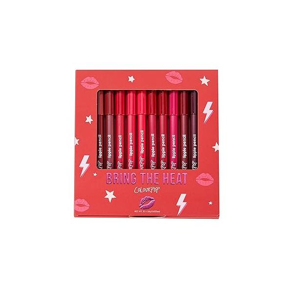 ColourPop Lil Box of Lippie Pencils Makeup Kit - 10-Piece Vegan Lip Liner Set with Creamy, Long-Wearing Formula Includes New Shades to Deliver Bold, High-Impact Color (3.05 oz)