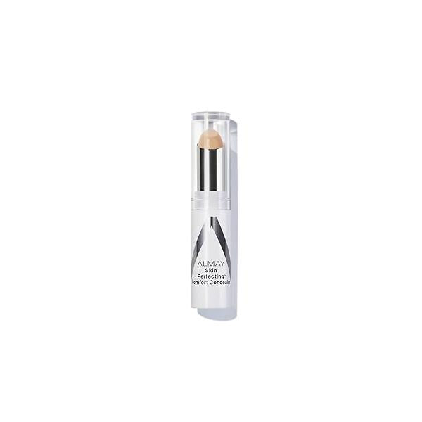 Almay Skin Perfecting Comfort Concealer, Face Makeup, Full Coverage, Natural Looking Finish, Cruelty-Free, Hypoallergenic, Dermatologist Tested, 120 Light, 1 Count