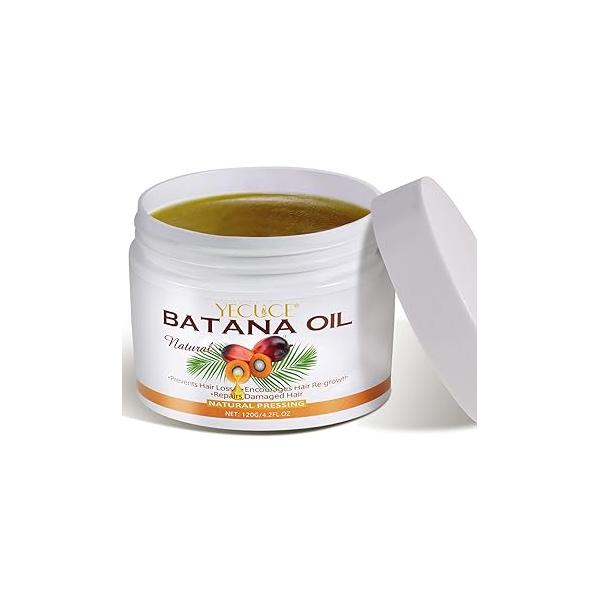 Batana Oil for Hair Growth, 100% Pure Natrual Raw Prevent Loss, Organic Enhances Thickness Men & Women, 120G