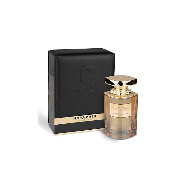 Al Haramain Portfolio Royale Stallion for Unisex - Arabian Perfume Women & Men Long Lasting Fragrance with Bergamot, Lavender, Jasmine, Vanilla Arabic Cologne Eau de Parfum 2.5oz EDP Spray