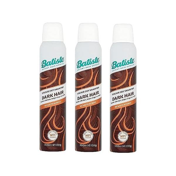 Batiste Dry Shampoo, Dark & Deep Brown 6.73 oz (Pack of 3)