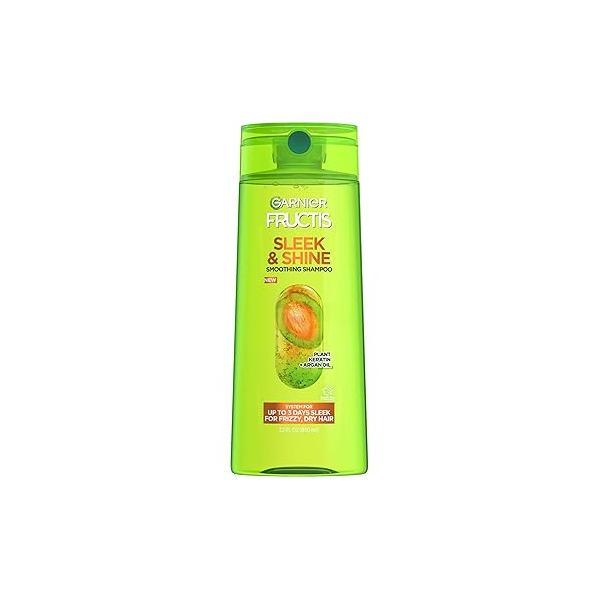 Garnier Fructis Sleek & Shine Shampoo, Frizzy, Dry, Unmanageable Hair, 22 fl. oz.(Packaging May Vary)