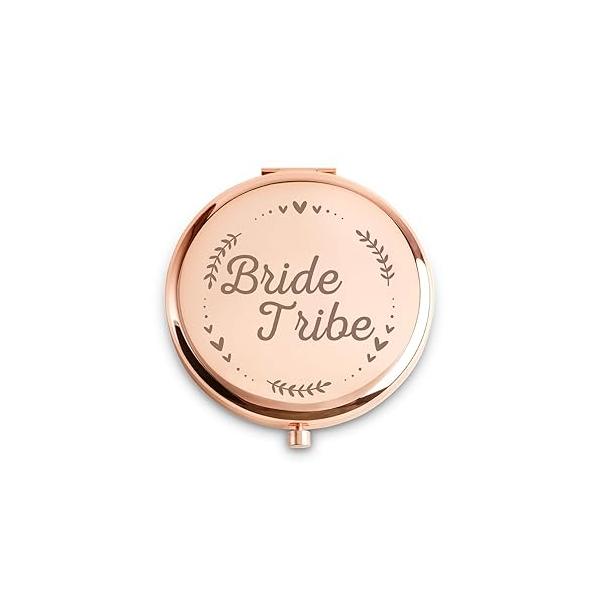 Aunt of The Groom Gifts, Personalized Engraved Compact Mirror, Best Presents for Bridal Shower, Wedding, Bachelorette Party