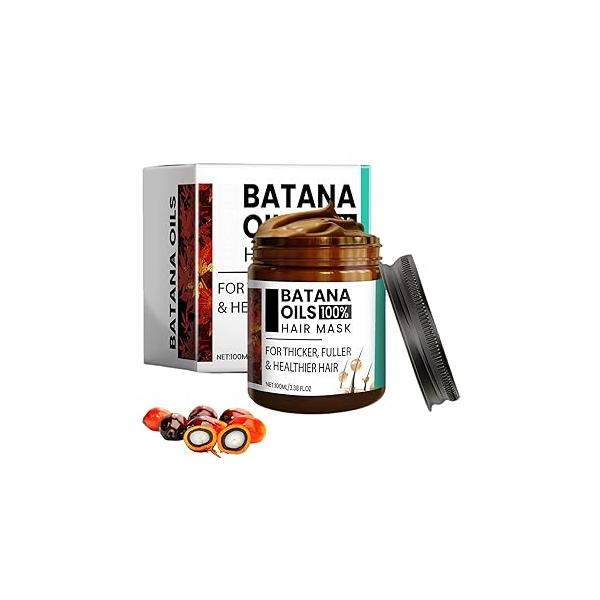 Batana Oil for Hair Growth, Dry, Frizzy, Damaged Hair, Nourish and Thickness Men & Women