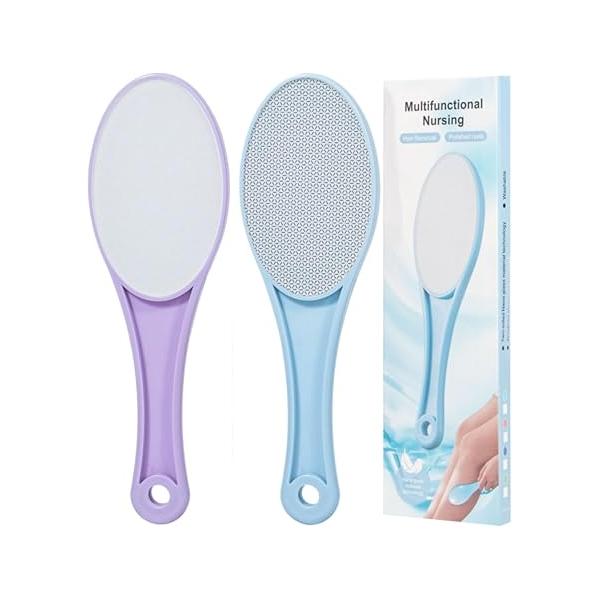 3 Pack Nano Glass Foot File Callus Remover for Feet, Beomeen Double Sided Scrubber, Dead Skin Remover, Hygienic Pedicure Tool, Hair Eraser Softer and Smoother Feet Hands