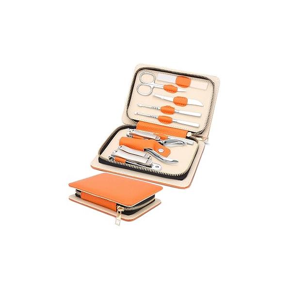 Professional Manicure Set for Adult,10-in-1 High-Grade Nail Cutter Ingrown Toenail Clippers Pedicure with Leather Travel Case.Heavy-Duty Stainless Steel Men Women Care Grooming Kit.