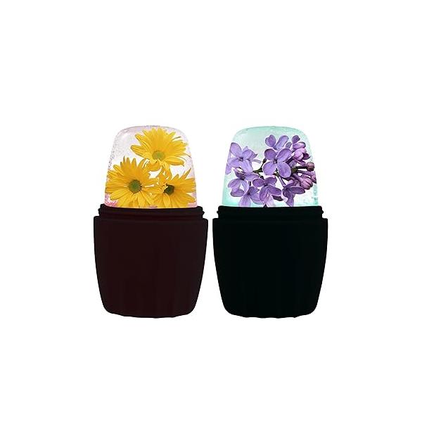 Ice Roller for Face, Qewro Silicone Tone skin, Reusable Eye Puffiness Relief, Mold Neck, Facial to Remove Fine Lines Pores Anti Wrinkles (Green)