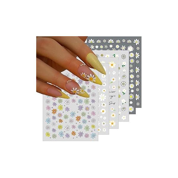 24 Sheets Summer Nail Art Stickers, Palm Tree Beach Water Transfer Decals, 3D Anchor Design DIY Manicure Decorations for Women Girls