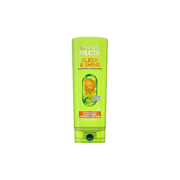 Garnier Fructis Sleek & Shine Conditioner, Frizzy, Dry, Unmanageable Hair, 21 fl. oz.(Packaging May Vary)