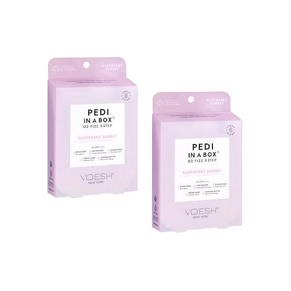 VOESH Pedi in a Box O2 Fizz, Detoxifying Spa Pedicure, DIY Pedi, At-Home Box, Foot Treatment, Vegan Beauty, Detox, Pedicure Prep