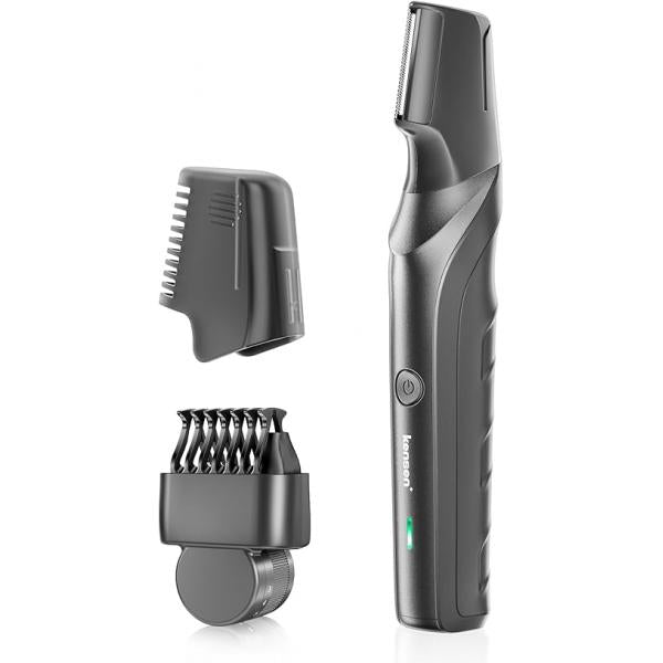 Manscape Body Hair Trimmer for Men - Men's Groin & Pubic V-Shaped Trimming Head with 2 Comb Attachments IPX5 Waterproof Wet/Dry Cordless Groomer Ball Shavers Mens Gift