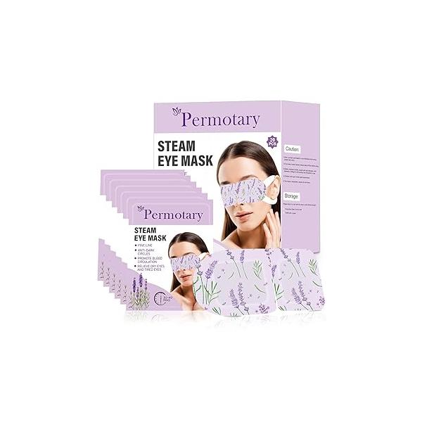 20 Pack Steam Eye Masks for Dry Eyes, Disposable Heated Mask Self Heating Warm Compress Relief Fatigue Hot Sleep Men Women, Lavender