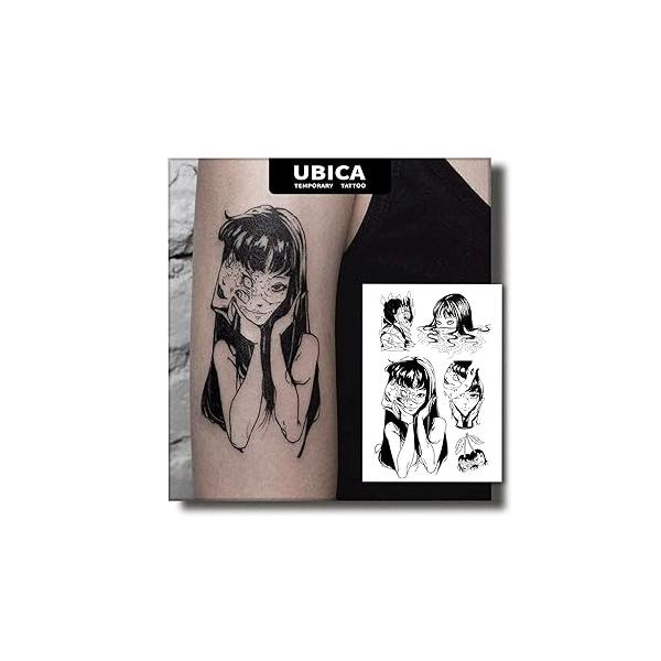 2 Sheets Semi Permanent Tattoos, Temporary Tattoo for Men & Women, Lasts 7-15 Days Water-Resistant Fake Stickers, Realistic, Non-Reflective Safe Skin