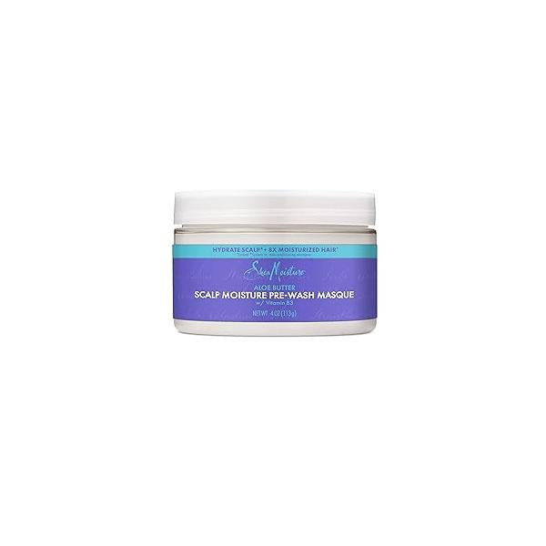 SheaMoisture Aloe Butter & Vitamin B3 Pre-Wash Masque - Boosts Hydration for Moisturized Hair and Scalp 4oz