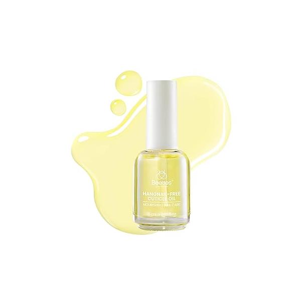 Beetles Cuticle Oil for Nail 15ml Almond Fragrance Care with Jojoba & Vitamin E Growth and Repairs Cuticles, Natural Sweet Nourish Skin Salon Gifts Women
