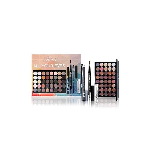 All in One Makeup Kit For Teenager Girls, Full Starter for Women Beginners Includes Eyeshadow Palette, Eye Brush, Mascara, Eyebrow Pencil, Eyeliner Pencil