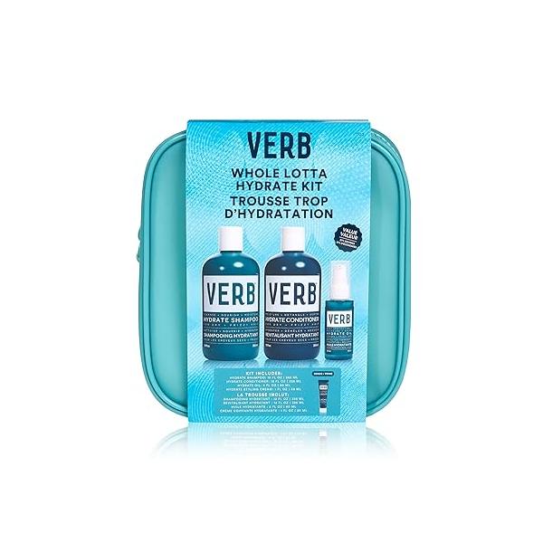VERB Hydrate Shampoo + Conditioner Duo - Cleanses Nourishes Dry Frizzy Hair to Smooth Reduce Frizz Amber Warm Jasmine Scent