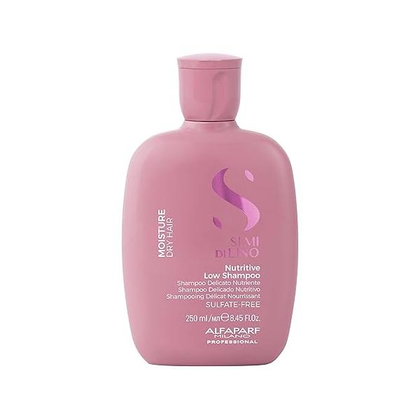 Alfaparf Milano Semi Di Lino Moisture Nutritive Sulfate Free Shampoo for Dry Hair - Paraben and Paraffin Safe on Color Treated Professional Salon Quality
