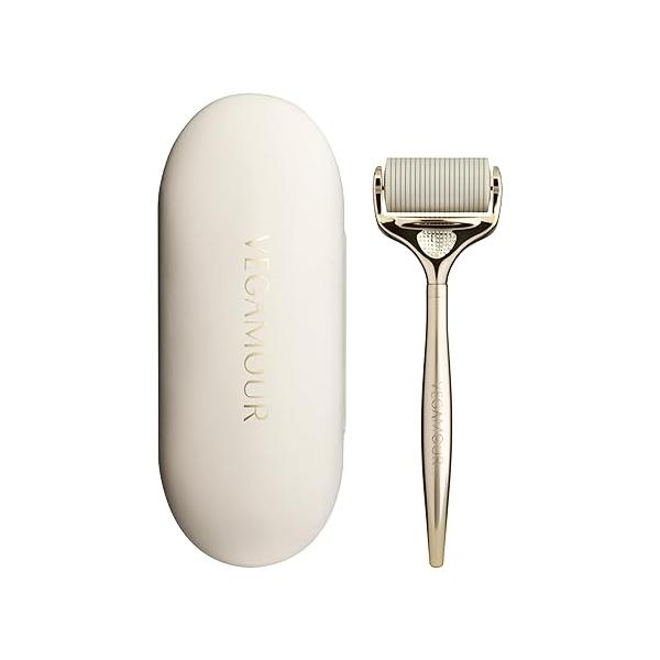 VEGAMOUR GRO+ Advanced Dermaroller | 1,200 Microneedle 0.25mm Scalp Tool Gently Exfoliates the Wide Head for Maximum Coverage