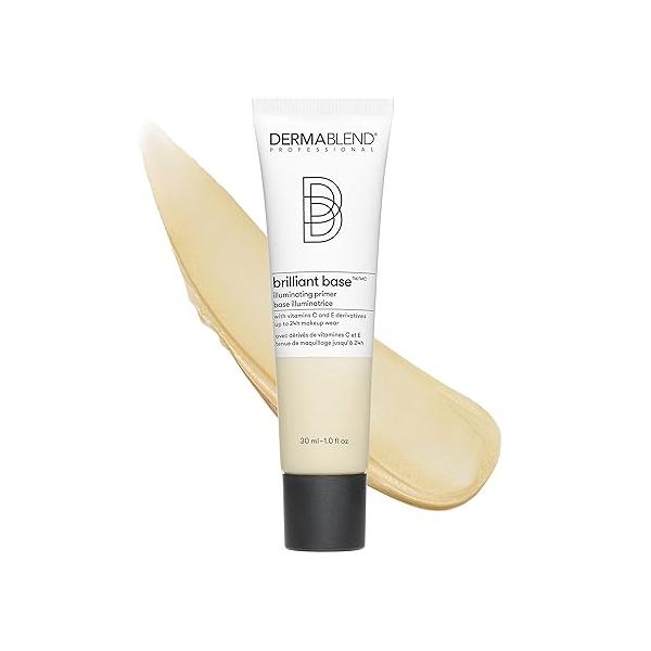 Dermablend Brilliant Base Illuminating Primer Face Makeup - Formulated with Niacinamide, Shea Butter, and Glycerin, Enriched Vitamin C E Derivatives, Provides Long Lasting Radiance, 1 Fl Oz