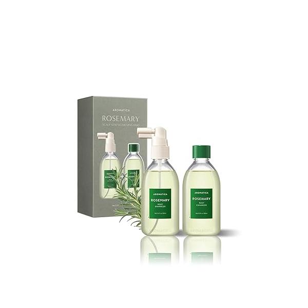 AROMATICA Rosemary Scalp Strengthening Enhancer Duo Set - Serum For Hair Growth & Itchy Treatment with Oil | Dandruff And Oily Moisturizer, scalp treatment set