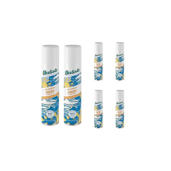Batiste Dry Shampoo Fresh, Breezy Citrus Scent, Refreshes Hair Without Drying, 4.23 oz (Pack of 6)
