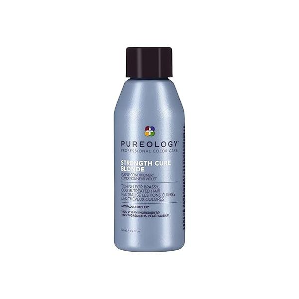 Pureology Strength Cure Blonde Purple Conditioner - For & Lightened Color-Treated Hair, Strengthens Hair Fights Brass, Sulfate-Free Vegan
