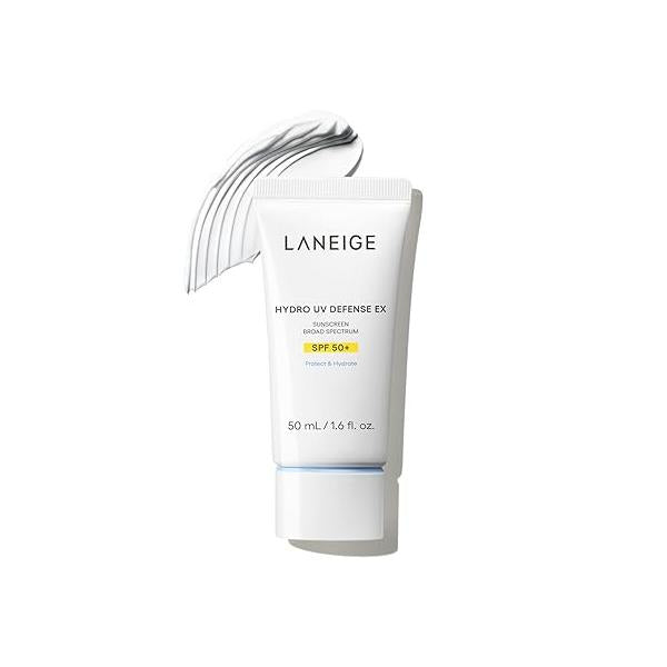 LANEIGE Hydro UV Defense Sunscreen Broad Spectrum SPF 50+: Korean Sunscreen, No White Cast, Dermatologically Tested, Hypoallergenic