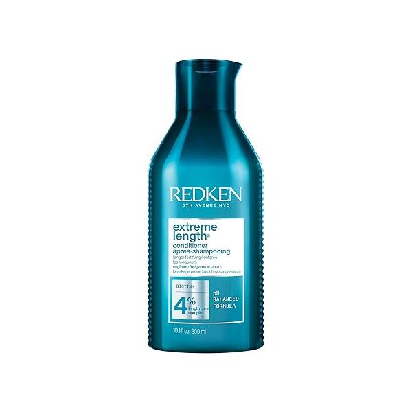 Redken Extreme Length Conditioner For Damaged Hair - Fortifies, Strengthens and Conditions Hair, Infused With Biotin & Castor Oil Growth