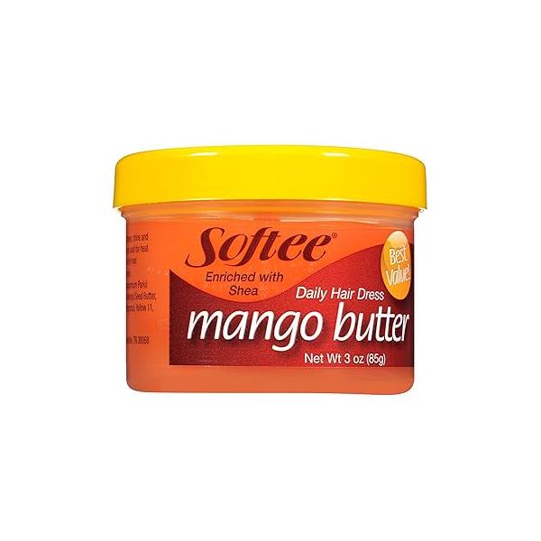 Softee Mango Shea Butter Daily Hair Dress, 3 Ounce Jar (1)
