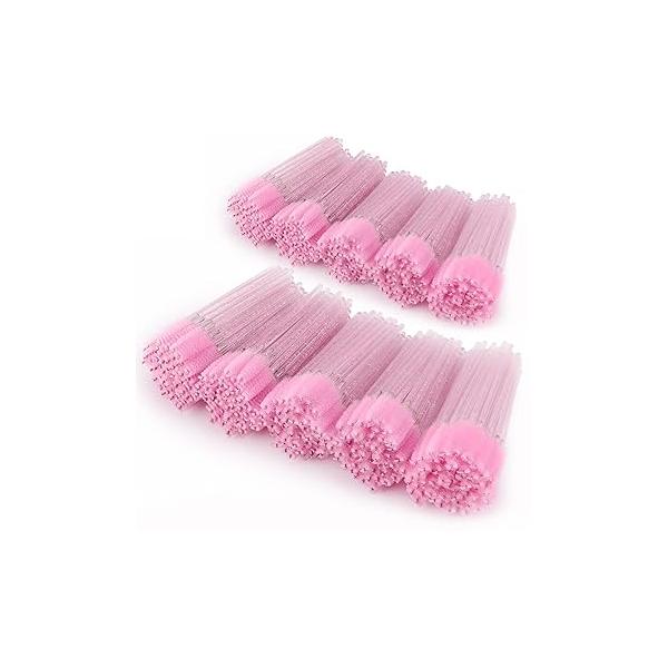 1000 Disposable Mascara Wands Eyelash Brushes Spoolies for Eyebrow Eye Lash Extension Black